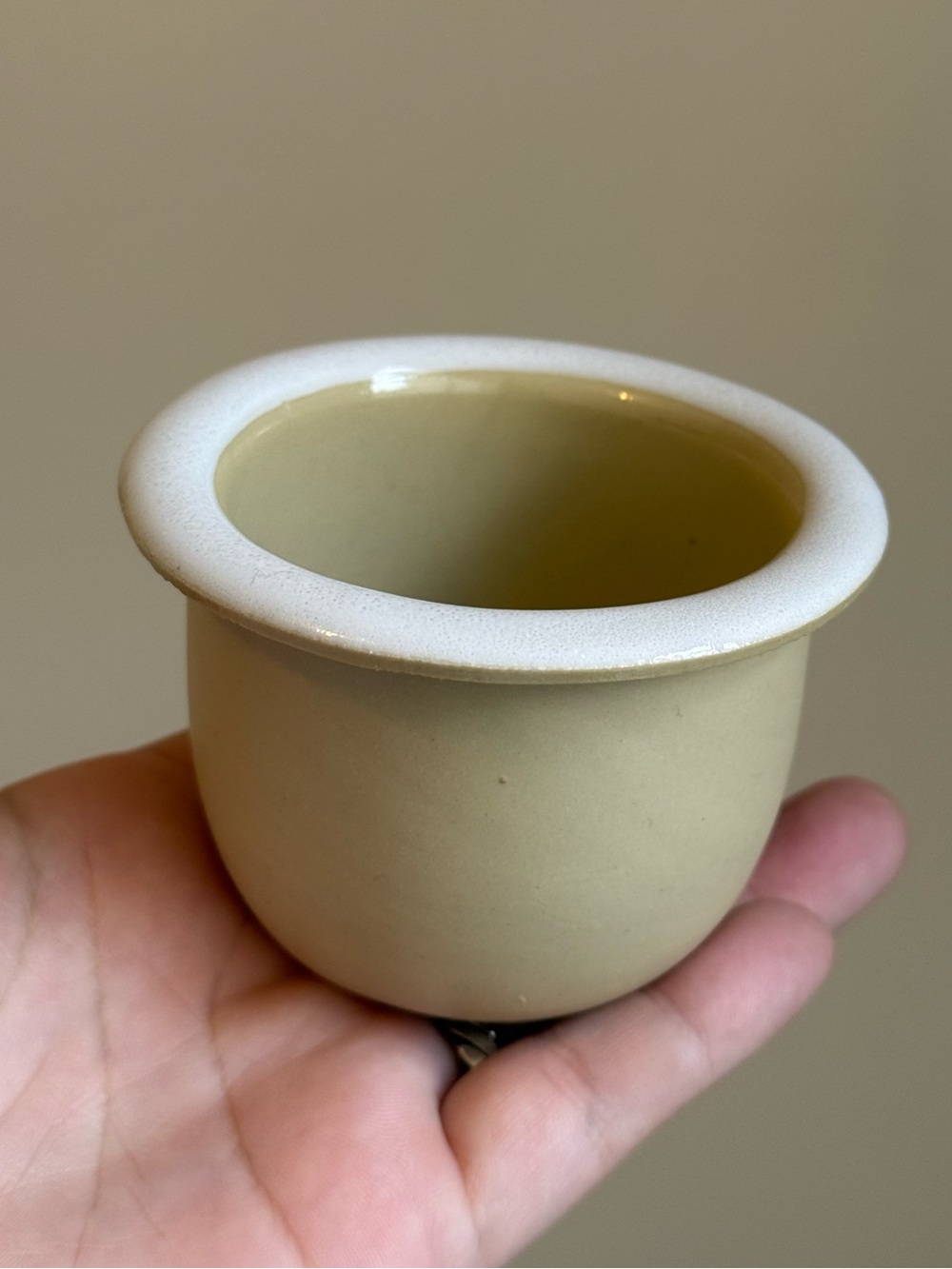 Brothers Pottery Norwich Ontario Vintage Handmade Small Round Planter Pot